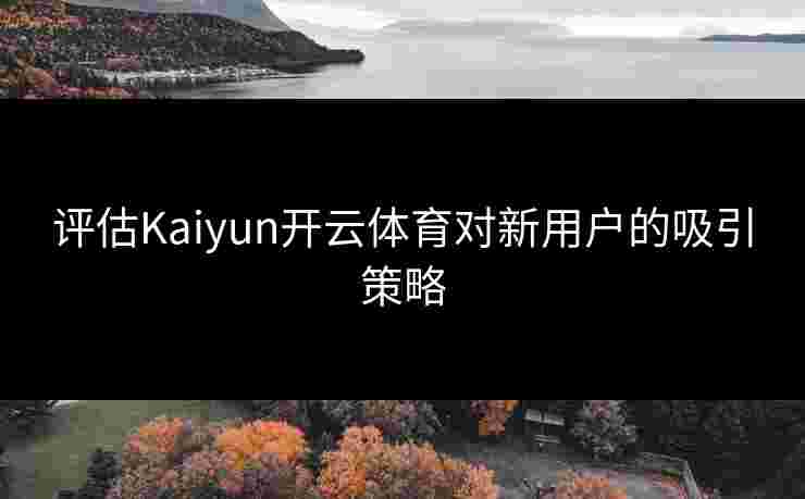 评估Kaiyun开云体育对新用户的吸引策略